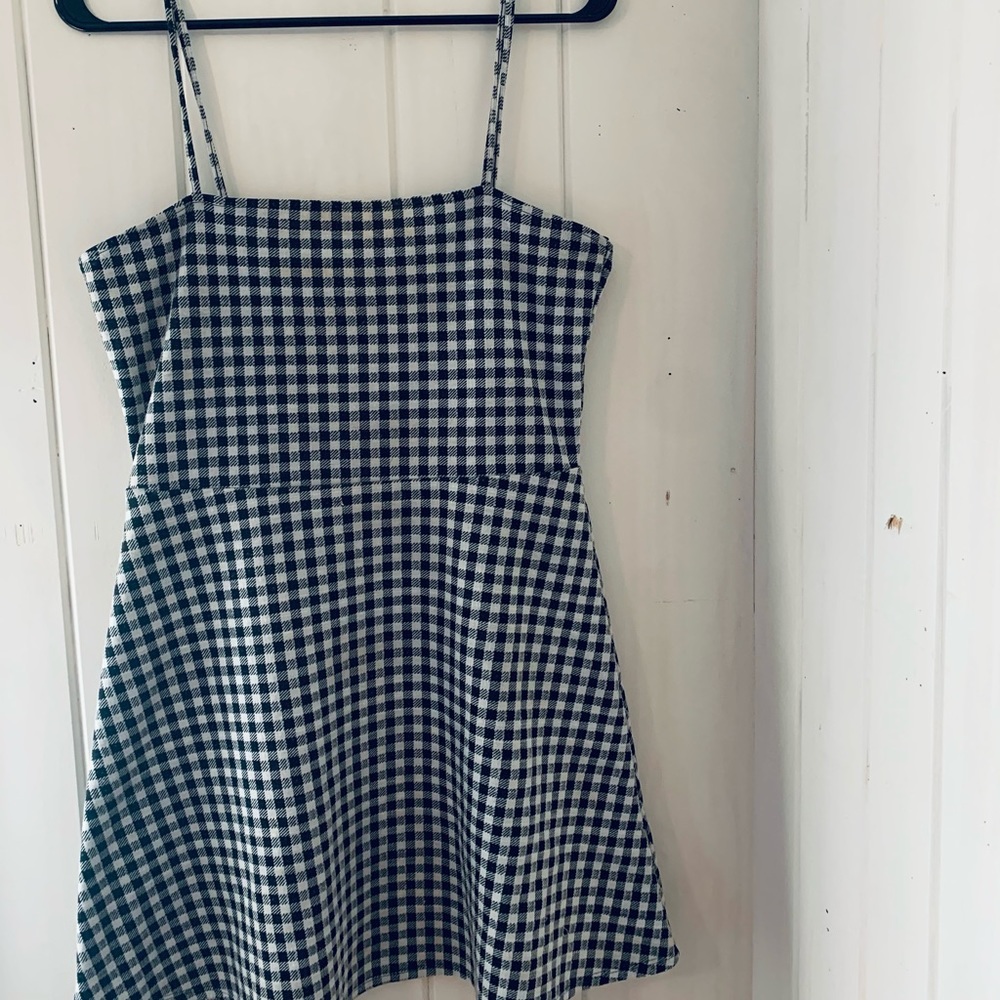 Checkered Skater Dress